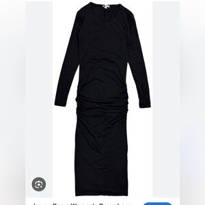 James Perse Classic Black Long Sleeve Dress